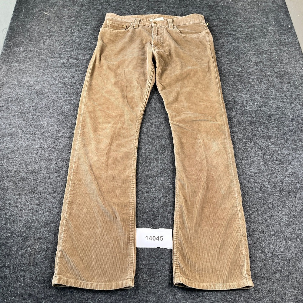 Levi's 514 Corduroy Pants Mens 34x34 Tan Cotton Slim Fit Straight Leg Streetwear